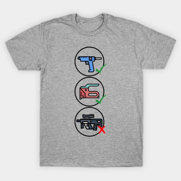 One Of These Guns Is Not Like The Others T-Shirt by Slightly Unhinged